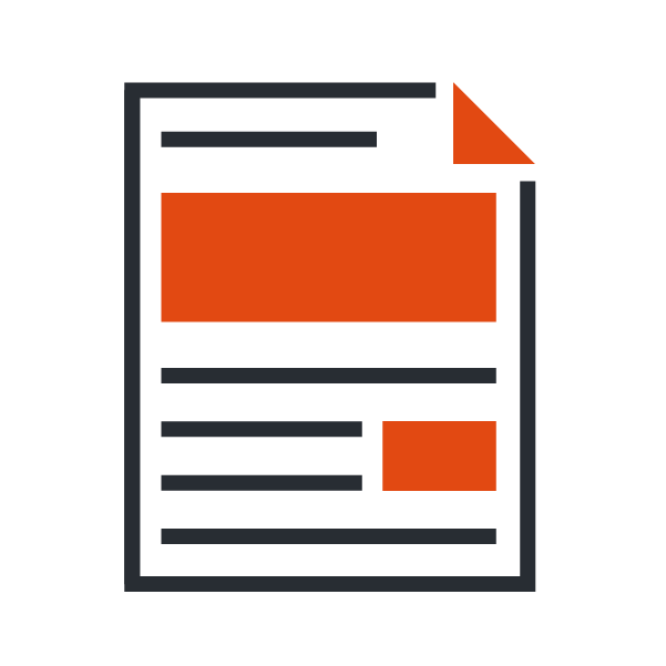 Documents icon - Access historical press clippings and technical materials