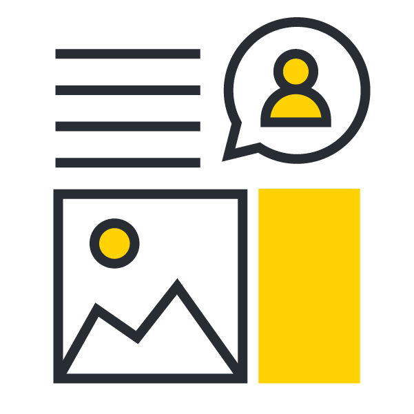 Media center icon - Resources for press and media contacts