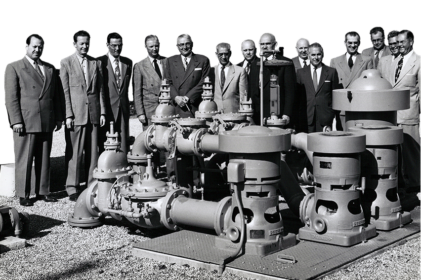 Historical timeline showcasing 100 years of California Water Service 1930