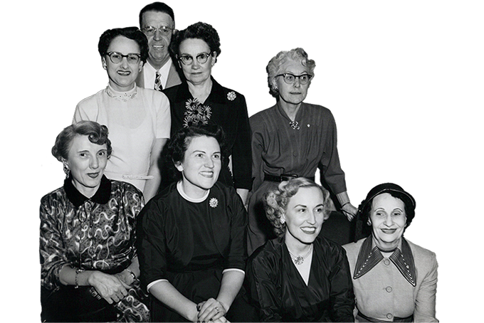 Historical timeline showcasing 100 years of California Water Service 1954