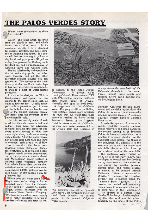 Historical timeline showcasing 100 years of California Water Service 1970