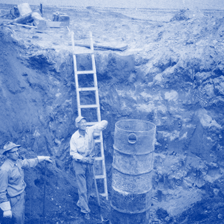 Historical timeline showcasing 100 years of California Water Service 1955