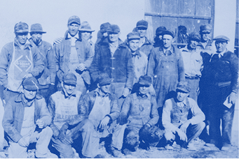 Historical timeline showcasing 100 years of California Water Service 1943