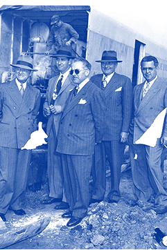 Historical timeline showcasing 100 years of California Water Service 1956