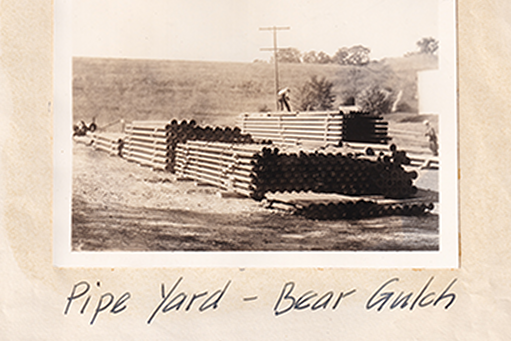 Historical timeline showcasing 100 years of California Water Service 1936