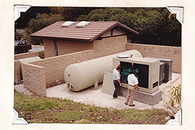 Historical timeline showcasing 100 years of California Water Service 1987